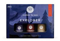 Woolzies Men's Explorer Essential Oil Set Inc. Patchouli Sandalwood Frankincense 10 Ml 