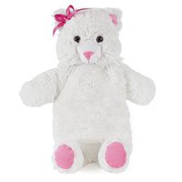 Cute Animal Plush Hot Water Bottle & Cover 750 ml – White Cat