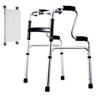 ZXGFA Folding Lightweight Mobility Walking Aid Frame Walker Adjustable Height, for Disabled and Elderly,A