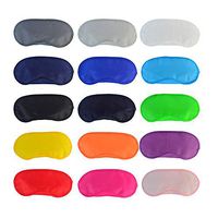 Wobe 30 pcs Colorful Eye Mask Cover, Sleep Mask with Nose Pad and Elastic Straps Comfortable Lightweight Blindfold Eyeshade Eyepatch for Kids Women Men for Travel Sleep or Party Supplies Game 15 Color