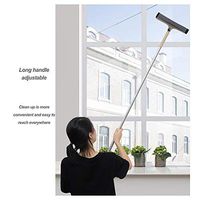 DGYAXIN Window Cleaning Squeegee, Non Slip T Bar Holder Extension Extendable Squeegee Kit Cleaner Squeegee Rubber Blade Shower Window Glass Beige 130 cm