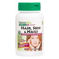 NaturesPlus Hair, Skin & Nails - 60 Vegan Tablets - Provides Strength and Elasticity to Hair Skin & Nails - Vegetarian, Gluten-Free - 30 Servings
