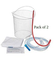 BPA Free Enema Bucket with Reinforced Handles - No Leakage Pack of 2