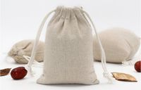 12 Pcs Double Drawstrings Cotton Bags Muslin Cloth Storage Reusable Pouches for Jewelry Tea Spices Herbs Fruits DIY Wedding Party Gift Bags Craft (5" x 7")