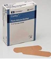 MCK41142000 - Covidien Adhesive Strip Curity 1 X 3 Inch Plastic Rectangle Tan