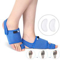 Bunion Corrector Big Toe Straightener with Arch Support Gel for Hallux Valgus, Overlapping Hammer Toe Brace, Flat Foot Pain Relief Bunion Splint Unisex Night and Day Time,Blue