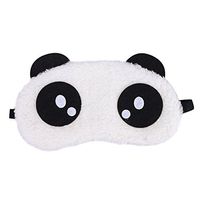Plush Eye Mask Women Traveling Night Sleep Cartoon Panda Office Rest Shade Traveling Lightweight Elastic Strap Breathable Blindfold