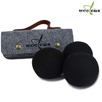 Woolous Premium New Zealand Pure Organic Non-Toxic Merino Wool Ball,Reusable, Reduce Wrinkles, Saves Drying Time, Felted Dark Laundry Dryer Ball (2.36inch/Set of 3) …