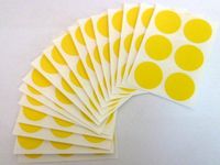 Minilabel 102 Labels , 25mm Diameter Round , Removable / Low Tack Colour Code Stickers Yellow