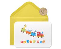 Papyrus Baby Shower Thank You Cards with Envelopes, Toy Train (12-Count)