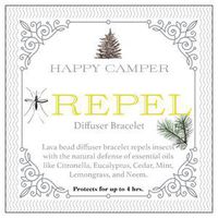 Happy Camper. Bug Offending Diffuser Bracelet. Eco Friendly Company.