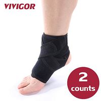 Ankle Support Brace, Ankle Compression Wrap Brace, Adjustable Breathable Neoprene Ankle Support Stabilizer for Ankle Protection,Arthritis, Sprains, Sports Injuries and Recovery.(Black.2Packs)