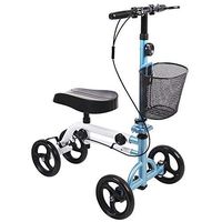 Give Me Dual Best Value Knee Scooter Steerable Knee Walker Crutch Alternative with Dual Braking System in Blue