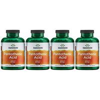 Swanson Pantothenic Acid (Vitamin B-5) Energy Metabolism Nerve Function Support 500 mg 250 Capsules (Caps) (4 Pack)