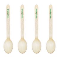 Dress My Cupcake Natural Wood Candy 100-Pack Buffet Cutlery Spoons DIY Kit, Dairy Free, 6.5-Inch, Kelly Green