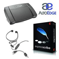 Express Scribe Pro Transcription Kit with USB Foot Pedal & USB Transcription Headset