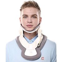 Cervical Neck Traction Device - Neck Brace & Collar - Neck & Shoulder Pain Relief - Stretcher Massager for Home Improved Spine Alignment(White/Sliver)