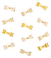 Weddingstar Miniature Assorted Metallic Paper Bows, Gold