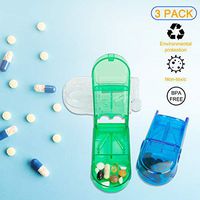 DOTSOG 3 Pack Pill Splitter,Portable Clear Pill Splitter,Tablet Splitter,Effective Finger Protecting Pill Cutter with Safe Shield for Big and Small Pills