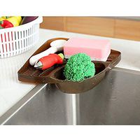 Sink Sponge Holder, Triangle Sink Tray Sink Organizer Space Saving for Kitchen, Bathroom, Laundry Sink Caddy Suitable for Cleaning Brush, Soap, Sponge | Sponge Holder for Kitchen Sink