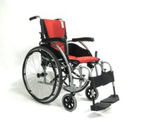 Karman Ergonomic Wheelchair, Pearl Silver Frame and Orange Imola Cushions, 18"