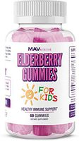MAV Nutrition Elderberry Gummies Immune System Booster for Kids Vitamins with Vitamin C + Zinc Supplement + Echinacea, Vegetarian Friendly, 60 Count