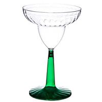 Fineline Flairware 2312-GRN 12 oz. Plastic Margarita with Green Base - 96/Case