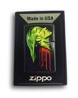 Zippo Custom Lighter - Zombie Girl Dripping Blood - Regular Black Matte