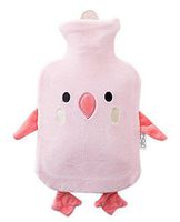 Large Plush Creative Rubber Hot Water Bottle, Pink Cute Cartoon Bird