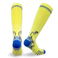 Vitalsox Italian Graduated Compression Socks (1 Pair- Fitted) for Women Best for Running, Travel, Yoga, Nurses, Maternity Pregnancy, Yellow, Medium