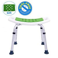 YSYD Bath Shower Seat Adjustable Height spa Shower Chair with Arms Without Back Bath Bench Stool with Non-Slip Feet White Shower Stool Lightweight Bathtub Chair for Elderly Senior Handicap Disabled