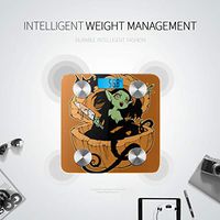 Cute Cartoon Pumpkin Personal Weight Scale Fat Muscle Scale Human Scale Weight Tracks 8 Key Compositions Analyzer Sync with Fitness Apps 400 Lbs