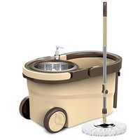 Rotating Mop, Spin Mop Bucket Set - For Home Kitchen Floor Cleaning Scrubber (Color : Brown)