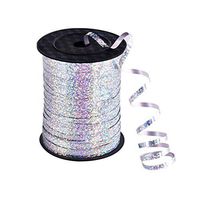 Yeelan 500 Yard Balloon Curling Ribbon Crimped Ribbon Roll Balloons String for Party Wedding Festival Decoration Gift Wrapping etc (Silver)