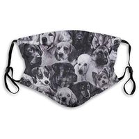 Premium Earloop Face Cover, Dustproof Pollenm Face and Nose Cover with Adjustable Elastic Strap - Windproof Husky Shepherd Dog Golden Hair Pianting Half Face Mouth Cover