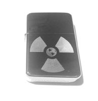 Vector KGM Thunderbird Custom Lighter - Radioactive Nuclear Earth Globe Logo Silver Hi Polish Chrome Rare!