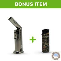 Zico ZD-37 (Original) Refillable Torch Lighter (Gunmetal)& Free Lighter