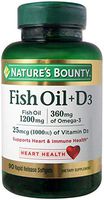 Nature's Bounty Fish Oil + D3 1200 mg Softgels 90 ea (Pack of 2)