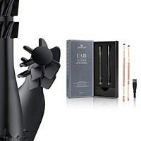 Ear Wax Removal Cleaner Tool, MEXITOP Q Grips Earwax Remover New Turbofan Structure Tech for Ear Cleaning, Soft and Flexible Design and Portable Storage Box Adults and Kids,Black