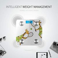 LYAOE Bluetooth Body Fat Scale Funny Giraffes Play Tennis Smart Wireless Scale with LCD Display Measuring Body Weight Bmi and Health Digital Scale