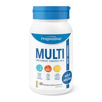 Progressive Adult MultiVitamin for Men - 60 Capsules | Made with Maca, Ginko and Green Food Concentrates