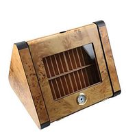 Lxc Triangle West Wooden Cigar Cabinet Wooden Cigar Box Cigarette Box Transparent Glass Cigar Humidor Portable Cigar Humidor