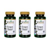 Swanson Grape Seed Heart Antioxidant Free Radicals Healthy Blood Pressure Support Polyphenols OPCS Herbal Supplement 380 mg 100 Capsules (Caps) (3 Pack)