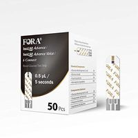 FORA 6 Connect 50 Blood Glucose Test Strips, Accurate Blood Sugar Measurement for Diabetes