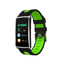 JOLLY Fitness Tracker Activity Watch and Heart Rate Monitor, Waterproof Touch Screen Smart Bracelet for Women, Men, Kids with Sleep Monitor (Color : Green)