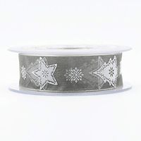 Wansan 1 Roll Christmas Ribbon Glitter Burlap Ribbon with Wired Edge Christmas Holiday Gift Box Wrapping Hair Bow Clips