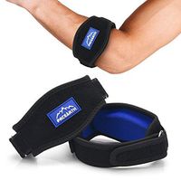 Golf Tennis Elbow Brace with Compression Pad with 4 Adjustable Band Straps 2-Count Arm Wrist Brace Fit for Women, Men and Kids,Pain Relief for Tendonitis