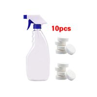 Effervescent Tablets Solid Detergent Car Kitchen Sink Cleaning Detergent All Purpose Cleaner with Water Sprayer Bottle Effective Cleaner(Blue Bottle 10 Tablet)