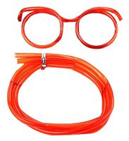 Black Temptation Set of 3 Cute Cartoon Crazy DIY Sraw Funny Glasses Straws Red