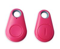 MsFeng New Portable Bluetooth 4.0 Devices Tracker Key Finder Locator - Anti Lost Burglar Alarm for Kids, Seniors & Valuables - Voice Recording - Seflie Shutter - Pink
